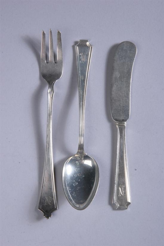 Appraisal: PIECES GORHAM STERLING SILVER FLATWARE Fairfax pattern Twelve solid butter