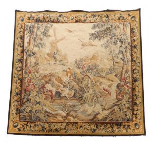 Appraisal: Finely Woven Flemish Style Verdure Tapestry Continental th century A