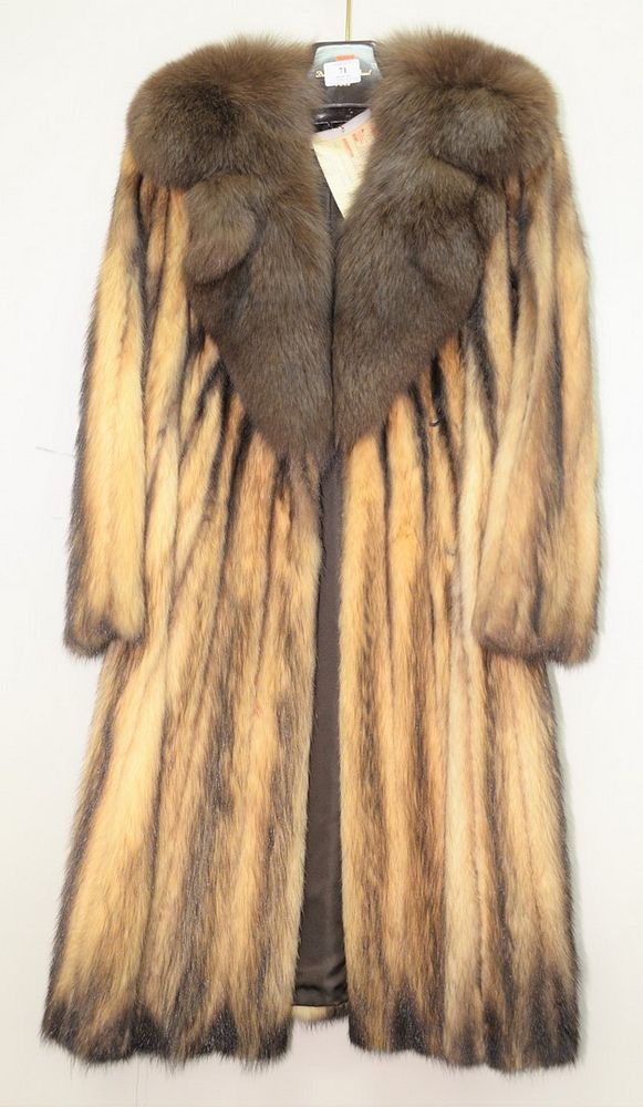 Appraisal: Custom Fitch Fur coat full length Custom Fitch Fur coat