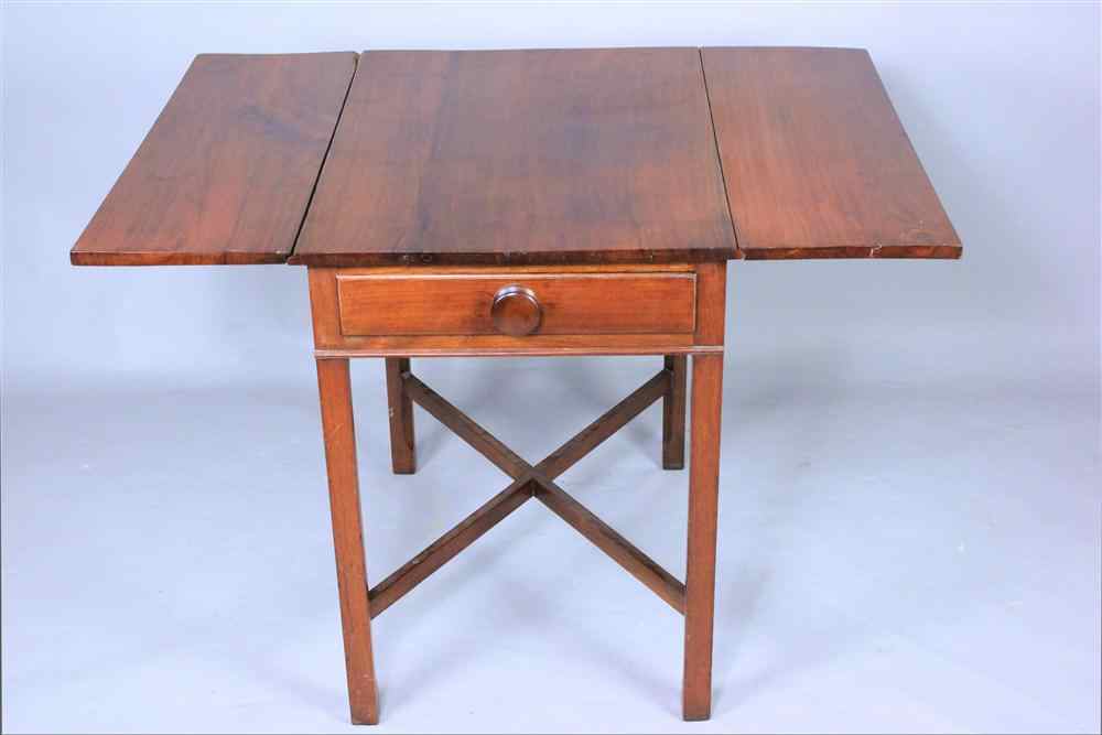 Appraisal: AMERICAN CHIPPENDALE WALNUT PEMBROKE TABLE probably Middle Atlantic States circa