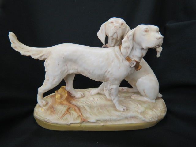 Appraisal: Royal Dux Porcelain Figurine of Two Dogs satin finish x