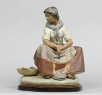 Appraisal: Lladro Fisherwoman Gres Lladro sculpted by Vincente Martinez issued retired