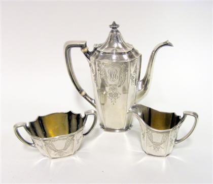 Appraisal: Gorham three-piece sterling silver after dinner coffee serviceComprising coffee pot