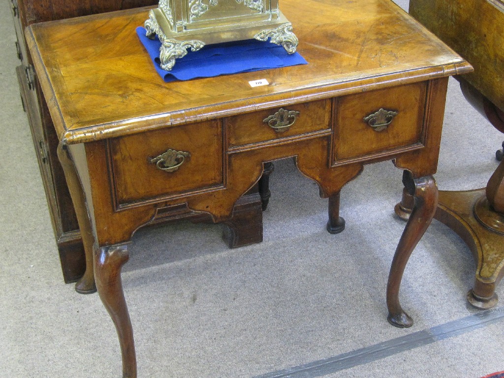 Appraisal: Georgian walnut lowboy