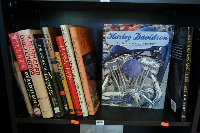 Appraisal: SHELF OF AUTOMOTIVE REFERENCE BOOKS INCL VESPA OWNERS MANUAL AUBURN