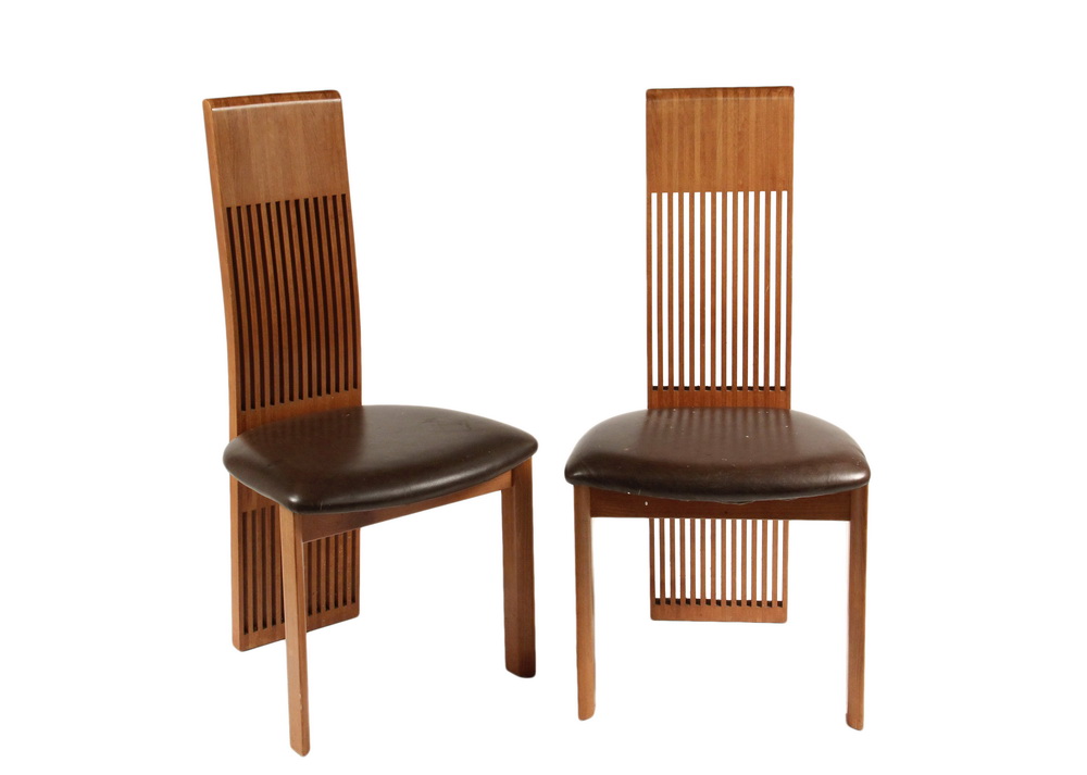 Appraisal: PAIR OF DINING CHAIRS - Modern Design by Constantini Pietro