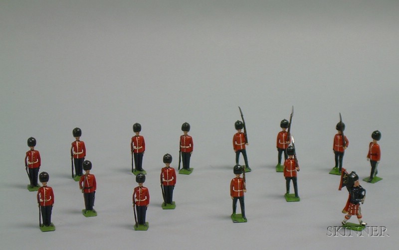 Appraisal: Two Sets of Britains Lead Soldiers seven pieces of set