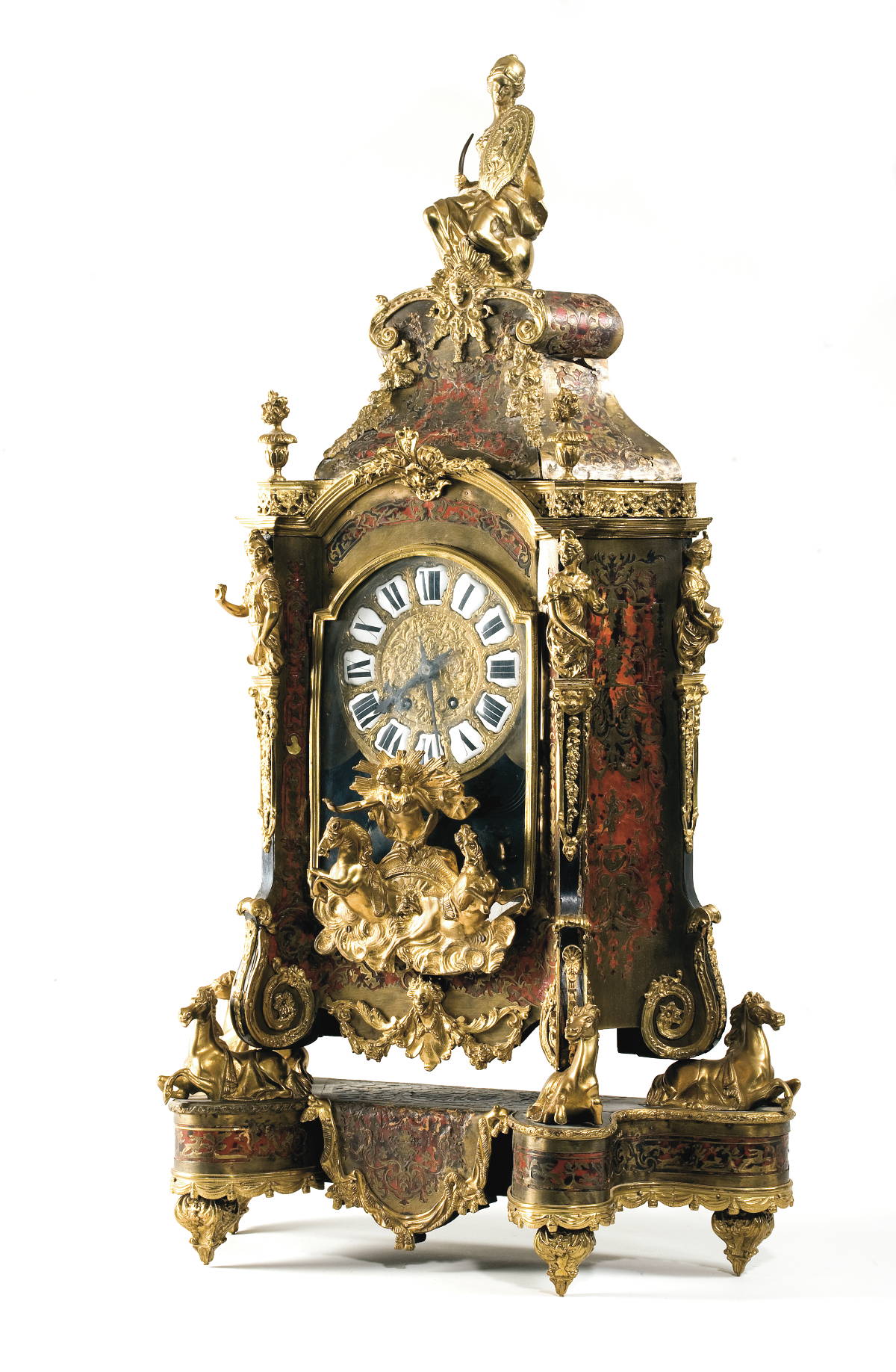 Appraisal: FRENCH BOULLE MARQUETRY AND GILT-BRASS SHELF CLOCK LOUIS BONAMET DATED