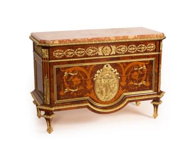 Appraisal: An th Century style French gilt metal mounted commode the