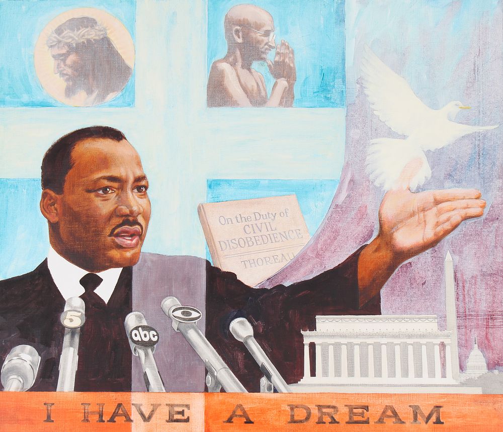 Appraisal: David Stone - Martin Luther King Oil David K Stone