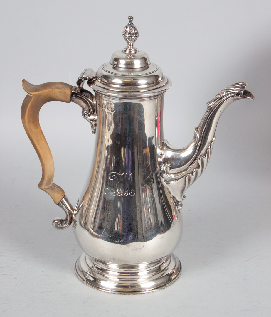 Appraisal: English sterling silver coffee pot Nayler Bros London - with