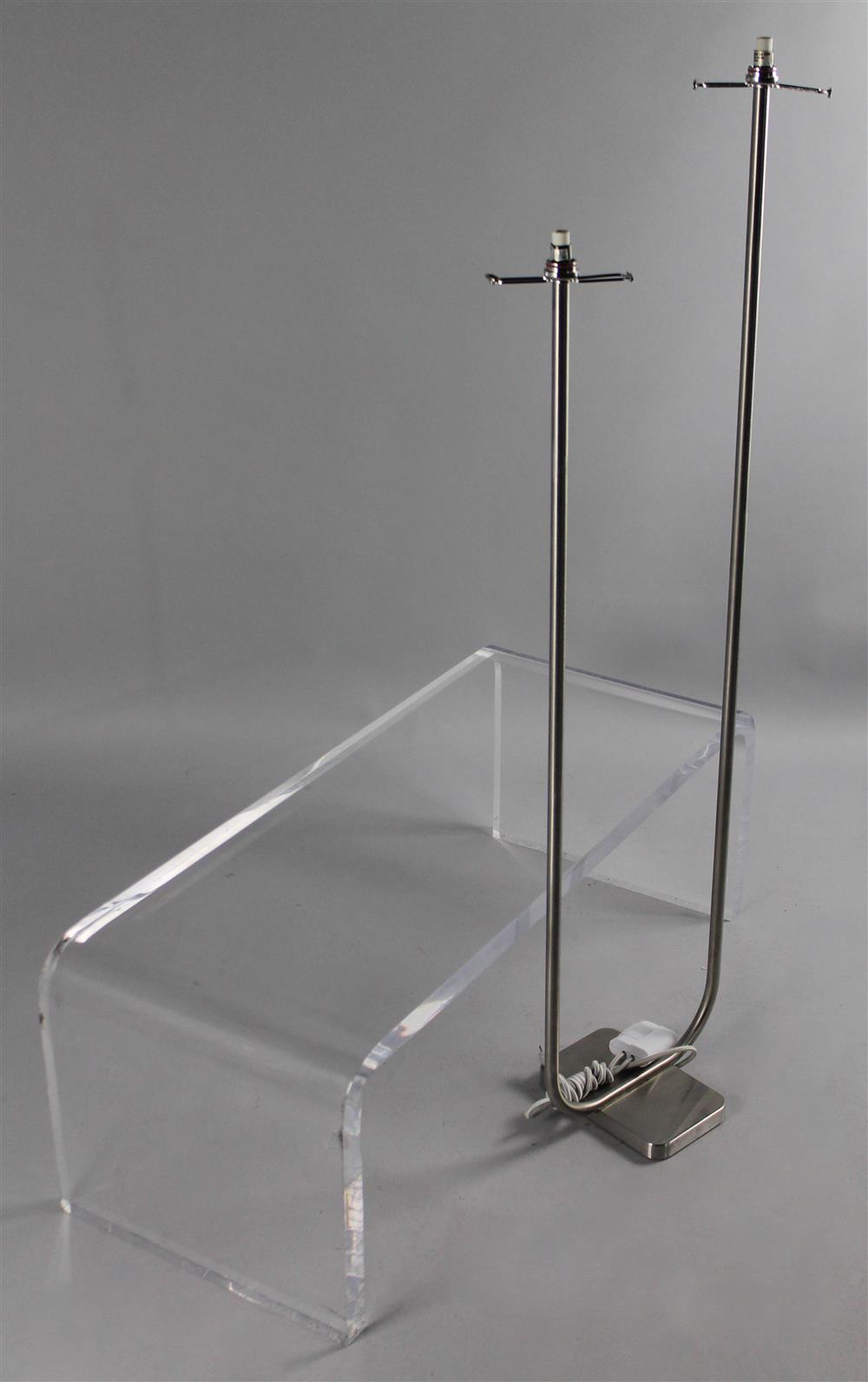 Appraisal: LUCITE WATERFALL COFFEE TABLE AND BLACKBIRD DUO FLOOR LAMP DESIGNED