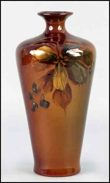 Appraisal: WELLER LOUWELSA GLAZED POTTERY VASE Underside beas an impressed ''