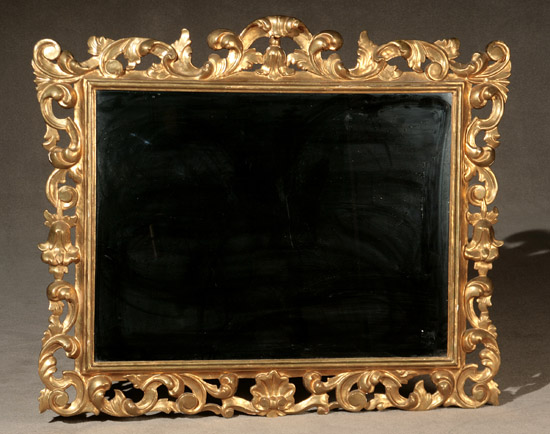 Appraisal: Italian Rococo Style Giltwood Mirror First Half th Century Minor