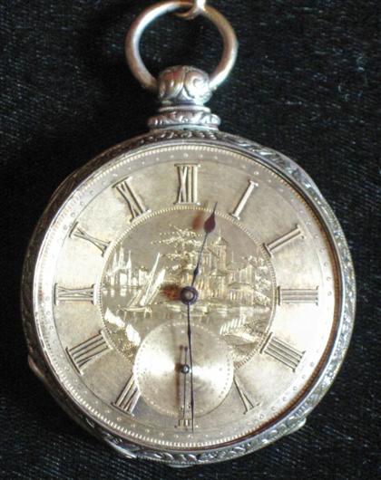 Appraisal: English silver case open face pocket watchm tobias liverpool early