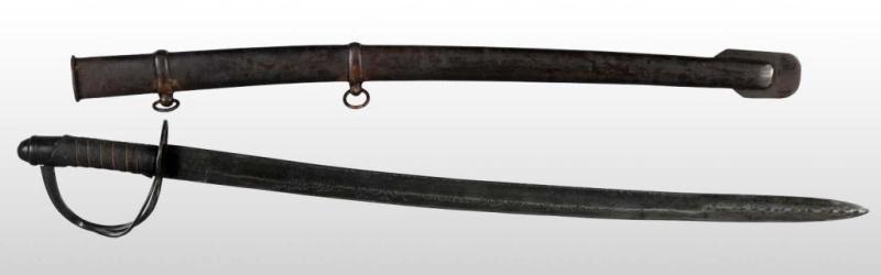 Appraisal: Civil War Sword with Scabbard Description Complete Marked C S