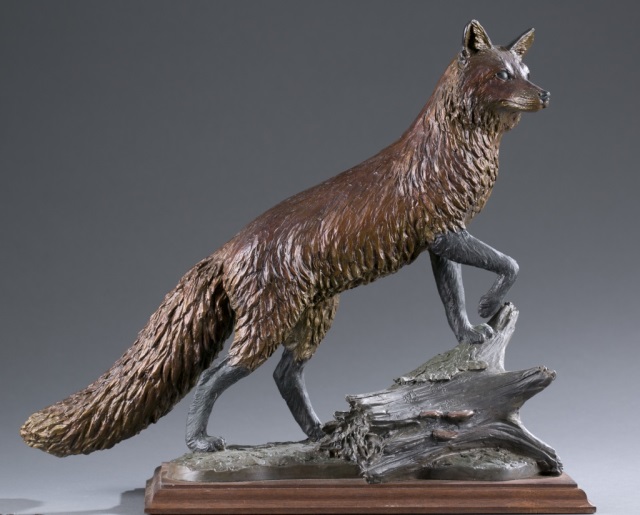 Appraisal: D H Turner American Virginia b Bronze Untitled Fox or