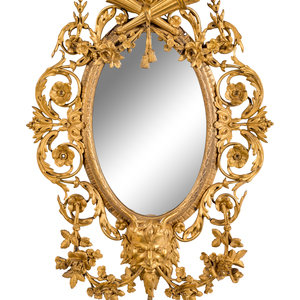 Appraisal: A French Gilt Bronze Mirror in the Manner of Fran