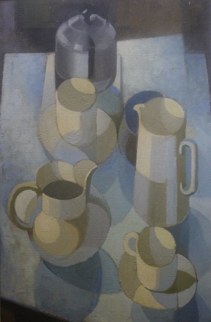 Appraisal: th Century SchoolStill life with teapot composition oils on board