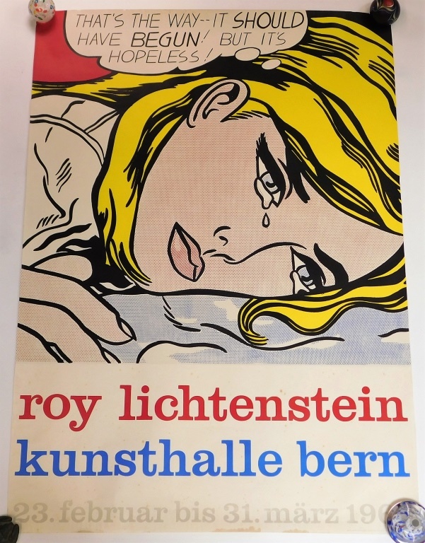 Appraisal: ROY LICHTENSTEIN KUNSTHALLE BERN EXIBITION POSTER New York - Created