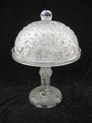 Appraisal: Cut Crystal Covered Dessert Stand '' tall '' diameter excellent