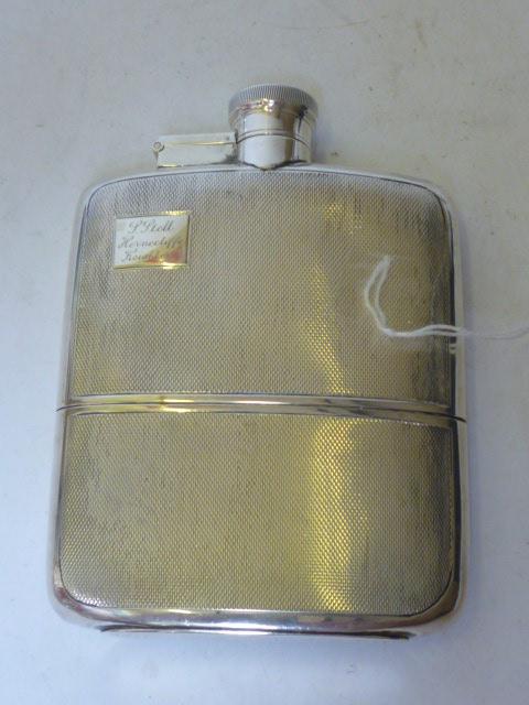 Appraisal: AN ART DECO HIP FLASK maker James Dixon Sheffield of