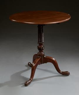 Appraisal: English Regency George II Carved Walnut Tilt Top P English