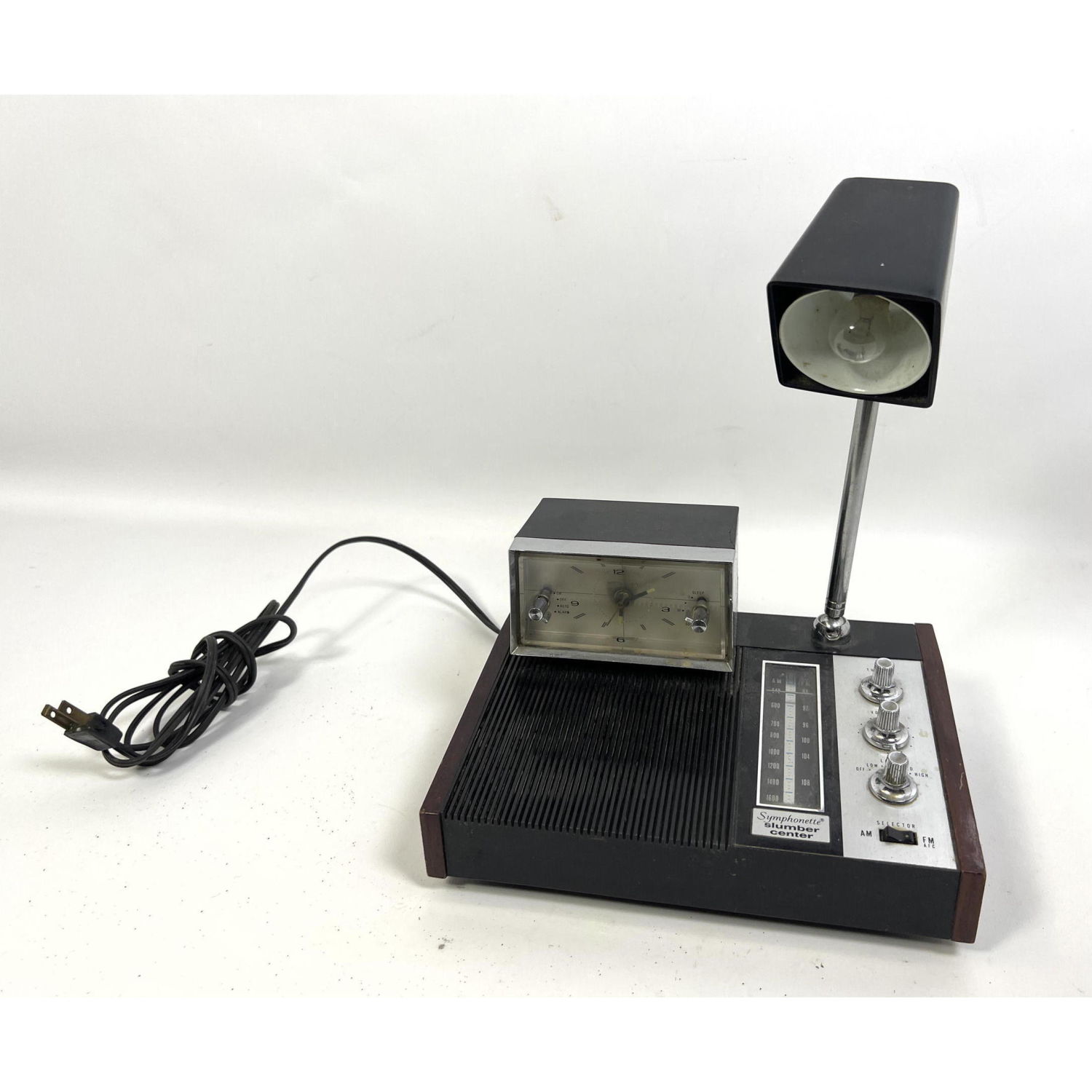 Appraisal: Symphonette Slumber Center AM FM Radio Clock Lamp Dimensions H