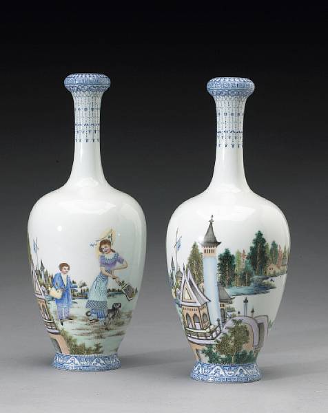 Appraisal: Property of various owners Qianlong Marks Each with overglaze blue