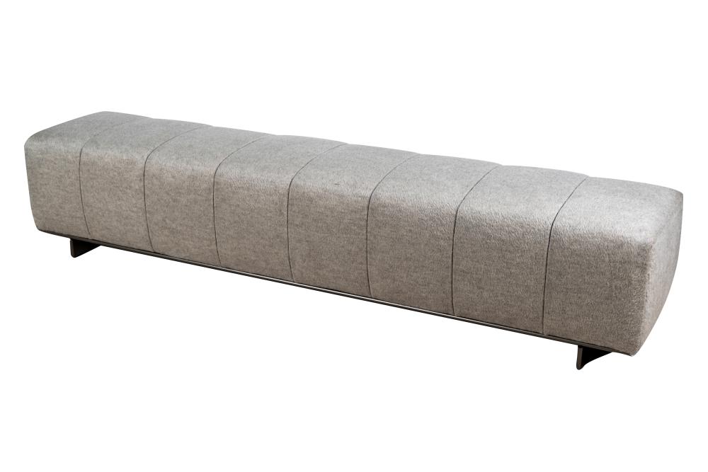 Appraisal: MINOTTI FREEMAN 'TAILOR' BENCH designed by Rodolfo Dordoni mohair wool