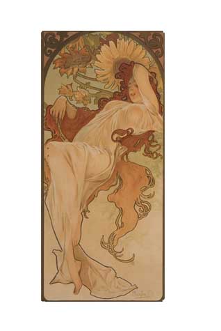 Appraisal: ALPHONSE MUCHA - SUMMER x inches x cm Condition A-