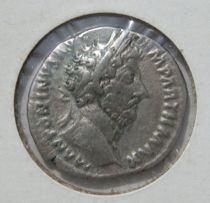 Appraisal: Marcus Aurelius C A D Silver coin profile facing right