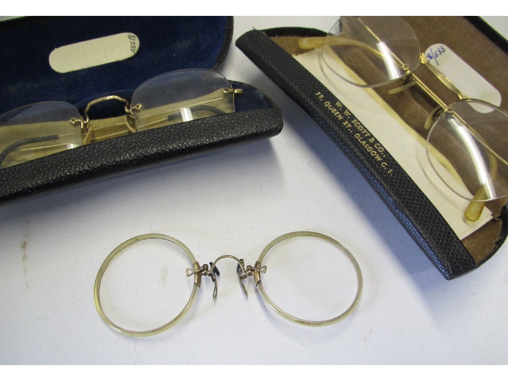 Appraisal: Lot comprising three pair of spectacles