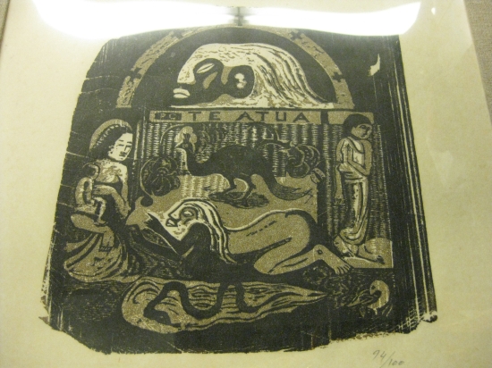 Appraisal: PAUL GAUGUIN Te Atua Color woodcut circa printed in x