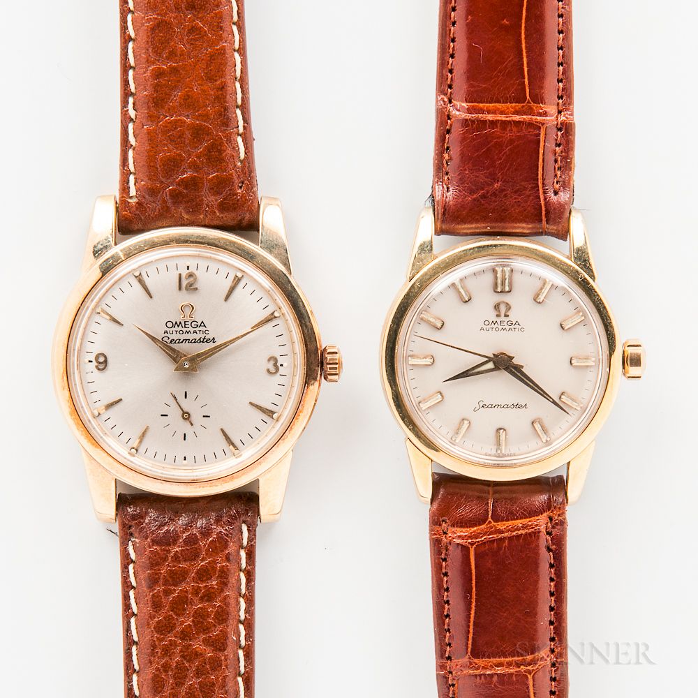 Appraisal: Two Omega Seamaster Automatic Wristwatches Two Omega Seamaster Automatic Wristwatches