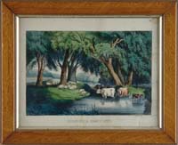 Appraisal: CURRIER IVES AND N CURRIER Publisher th Century THREE LITHOGRAPHS