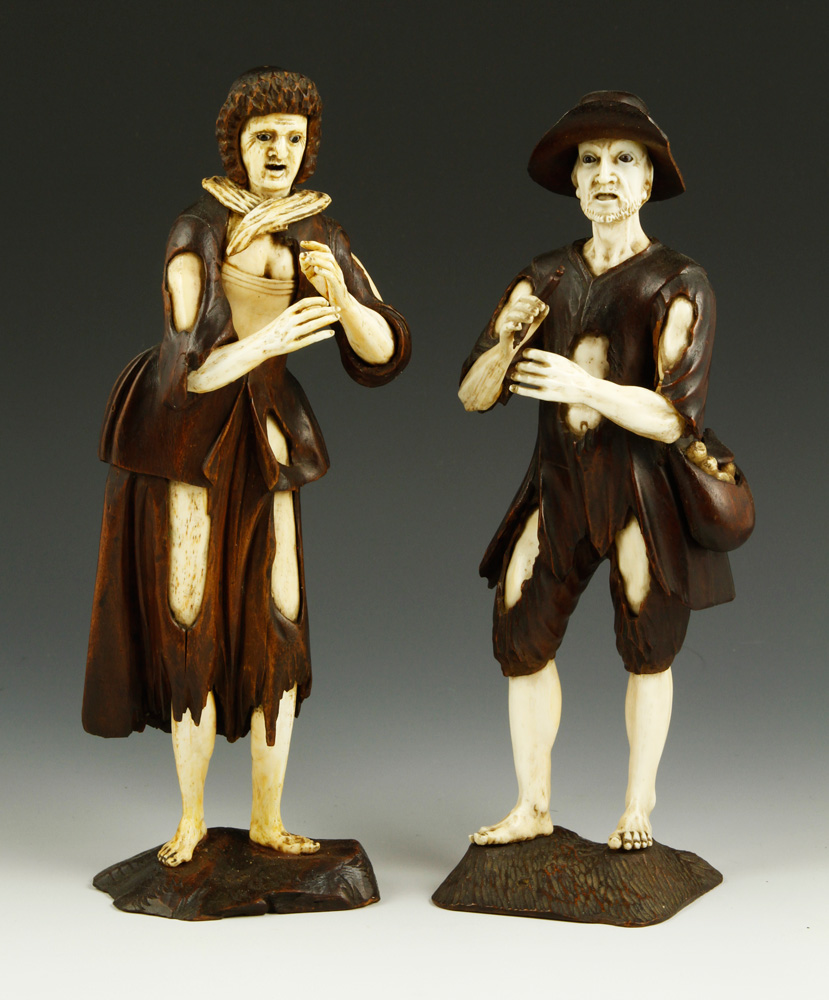 Appraisal: - Pair of th C German Figurines Pair of th