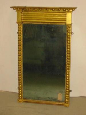 Appraisal: A REGENCY GILT WOOD PIER GLASS the cavetto frame applied