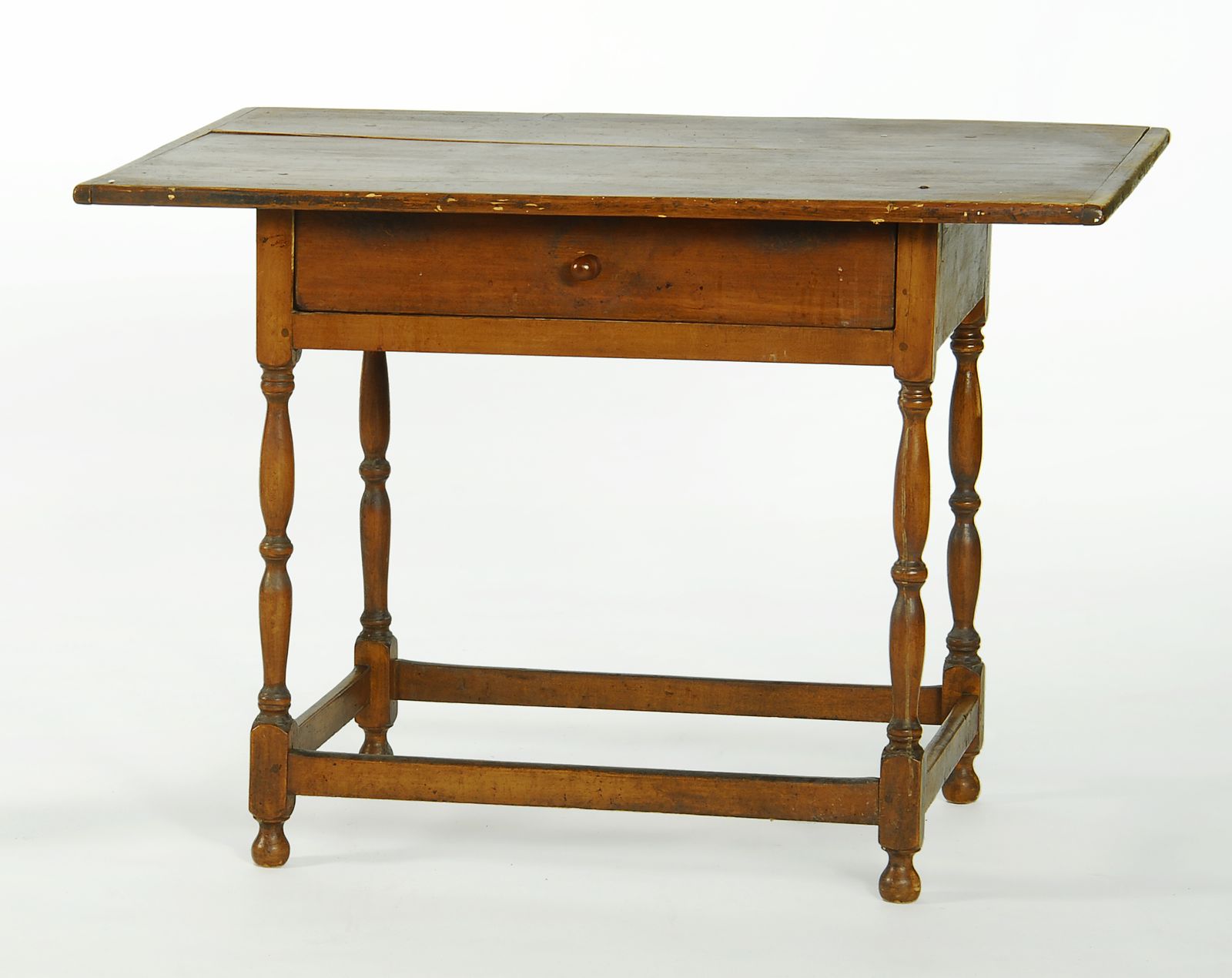 Appraisal: ONE-DRAWER TAVERN TABLE American Late th Early th CenturyWith pine