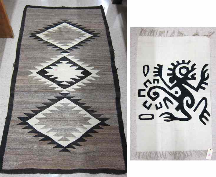 Appraisal: TWO SOUTHWEST TRIBAL AREA RUGS ' '' X ' '