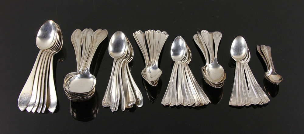 Appraisal: - Lot of Sterling Spoons Lot of sterling silver spoons