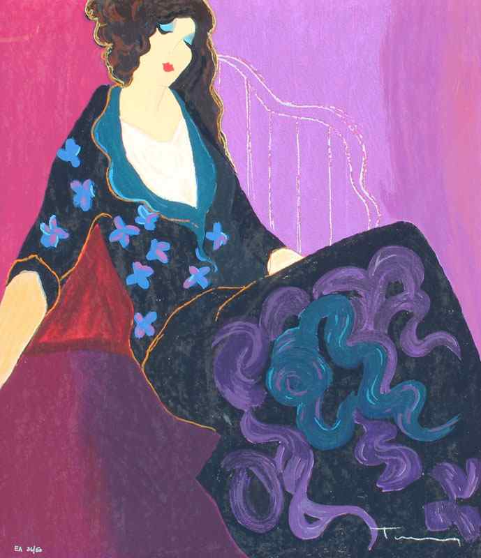 Appraisal: TARKAY Itzchak Israel - Lady Seated in an Interior Serigraph