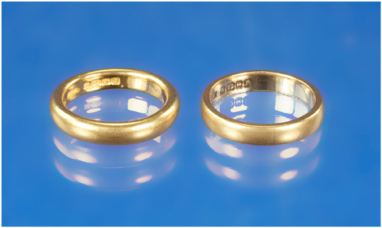 Appraisal: Carat Gold Wedding Bands in total grammes