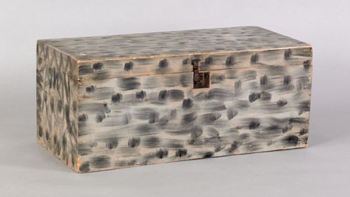 Appraisal: New England painted basswood storage box early mid th c