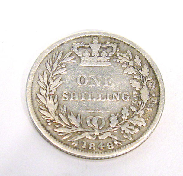 Appraisal: One shilling coin over stamped to