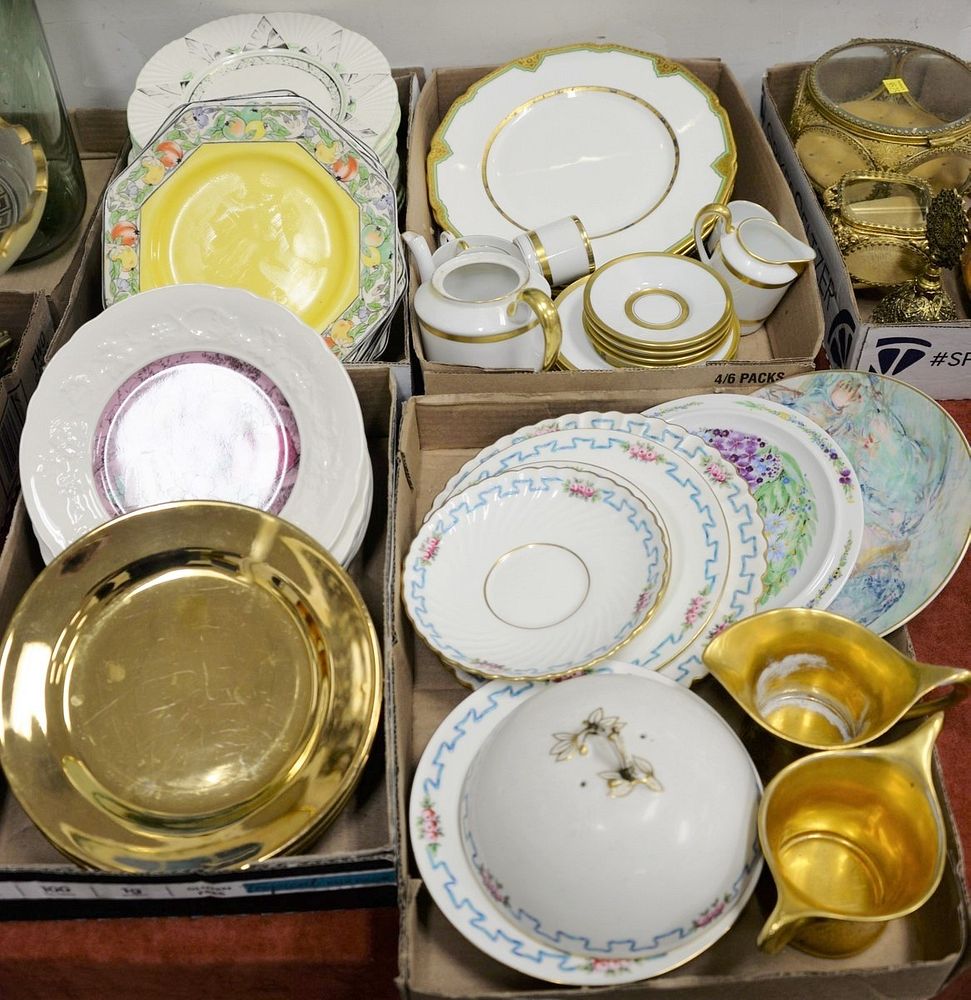 Appraisal: Four tray lots to include sets of plates four Royal