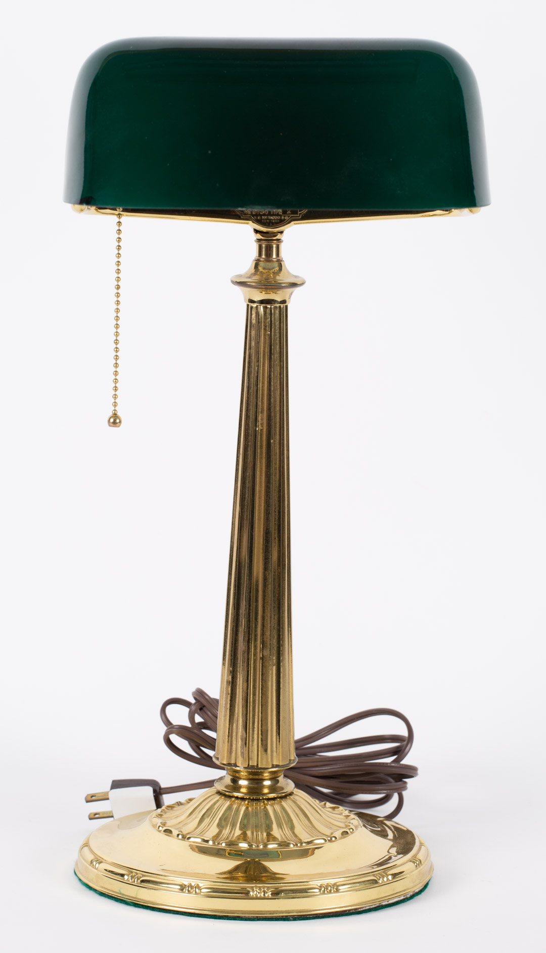 Appraisal: Emeralite No Type K desk lamp circa s brass base