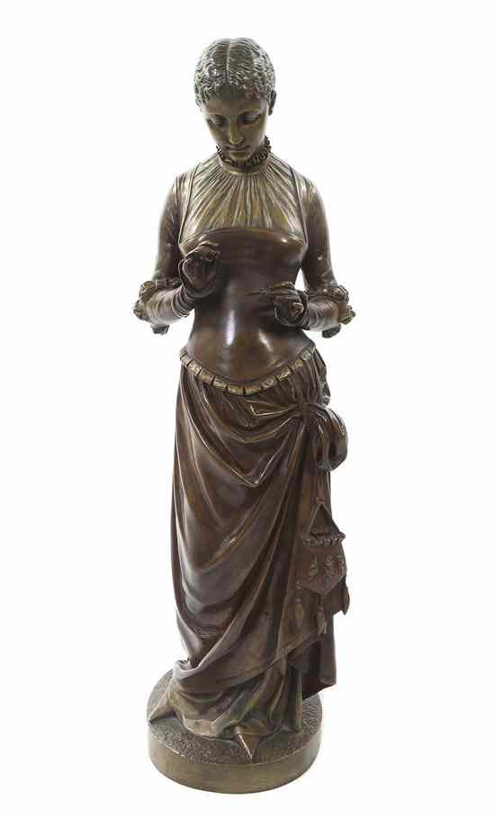 Appraisal: A French Bronze Figural Group Pierre Marie Francois Oge -