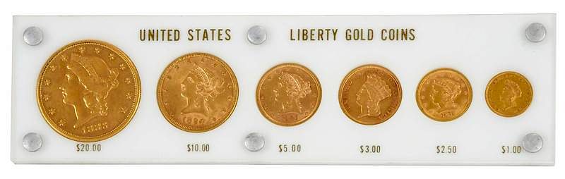 Appraisal: U S Gold Liberty Head Type Set -S Twenty Dollar