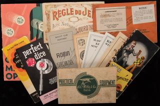 Appraisal: Lot of Vintage Gambling Supply Catalogs and Instruction Booklets Including